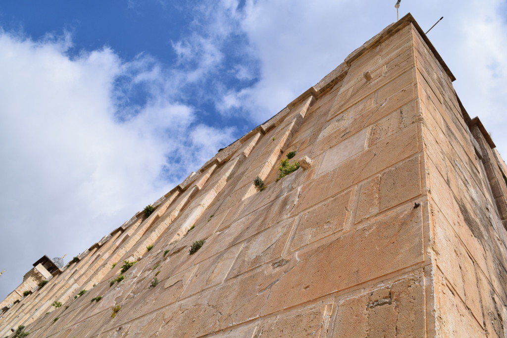 A close look at the ashlar stones over the Cave of the Machpelah in Hebron reveals their similarity to the stones used at the Western Wall in Jerusalem. Both structures were built by Herod the Great.